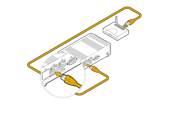 DGN GUSbox M2 Installation: Mit Router verbinden